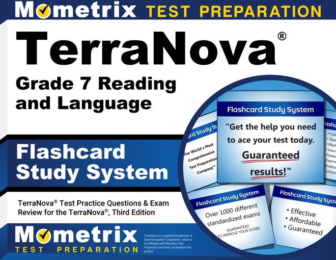 TerraNova Grade 7 Reading and Language Flashcard Study System